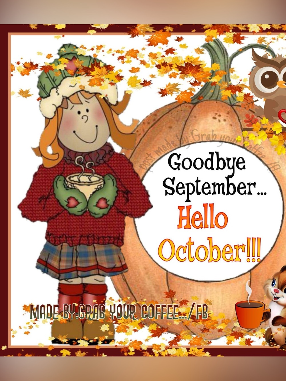 Goodbye September hello October